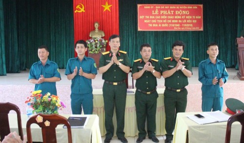 Ban CHQS 14 huyện, Thành phố tổ chức phát động đợt thi đua cao điểm 