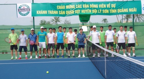 Ban CHQS huyện Lý Sơn  đưa vào sử dụng công trình thể thao sân quần vợt. 