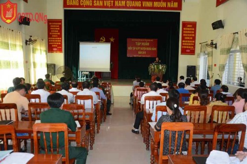 Tập huấn khung diễn tập KVPT huyện Nghĩa Hành năm 2019