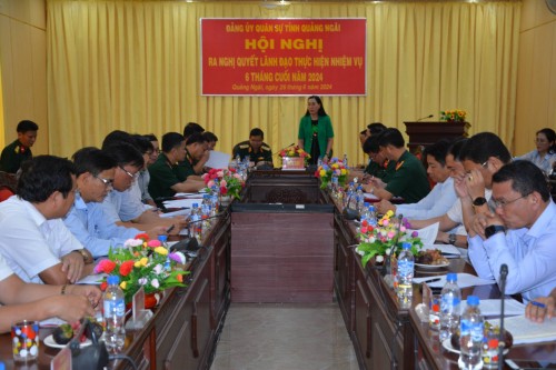 ĐẢNG ỦY QUÂN SỰ TỈNH RA NGHỊ QUYẾT LÃNH ĐẠO THỰC HIỆN NHIỆM VỤ 6 THÁNG CUỐI NĂM 2024