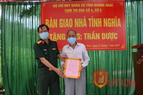 Bàn giao 03 nhà tình nghĩa nhân kỷ niệm 74 năm Ngày Thương binh - Liệt sĩ
