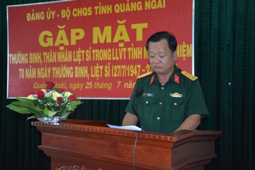 Bộ Chỉ huy quân sự tỉnh: Gặp mặt Thương binh, thân nhân Liệt sỹ.