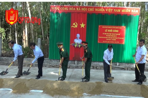 Bộ CHQS tỉnh Quảng Ngãi tổ chức khởi công xây dựng Công trình “Đoàn kết quân dân