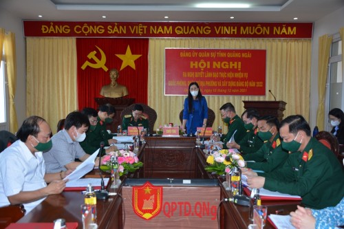 Đảng ủy Quân sự tỉnh tổ chức hội nghị lãnh đạo thực hiện nhiệm vụ quân sự, quốc phòng và xây dựng Đảng bộ năm 2022.