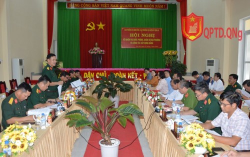 Ban Thường vụ Đảng ủy Quân sự tỉnh làm việc với Ban Thường vụ Huyện ủy Sơn Hà 