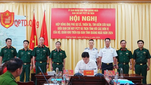 QUẢNG NGÃI HIỆP ĐỒNG ỨNG PHÓ SỰ CỐ, THIÊN TAI, TÌM KIẾM CỨU NẠN NĂM 2024.