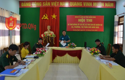 SÔI NỔI HỘI THI BÍ THƯ ĐẢNG ỦY CƠ SỞ VÀ BÍ THƯ CHI BỘ QUÂN SỰ XÃ, PHƯỜNG, THỊ TRẤN NĂM GIỎI  2023