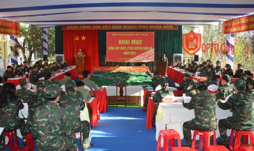 Tuần qua, huyện Sơn Hà đã hoàn thành diễn tập khu vực phòng thủ, phòng thủ dân sự năm 2023.