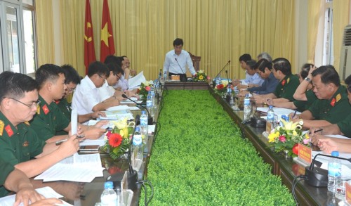 Đoàn kiểm tra của Ban Bí thư Trung ương Đảng làm việc với Đảng ủy quân sự tỉnh