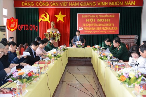 Đảng ủy Quân sự tỉnh ra nghị quyết lãnh đạo nhiệm vụ QP-QS địa phương năm 2020. 