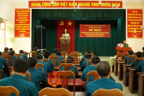 Tập huấn cán bộ Chỉ huy trưởng, Phó chỉ huy trưởng Ban CHQS của các cơ quan, tổ chức 